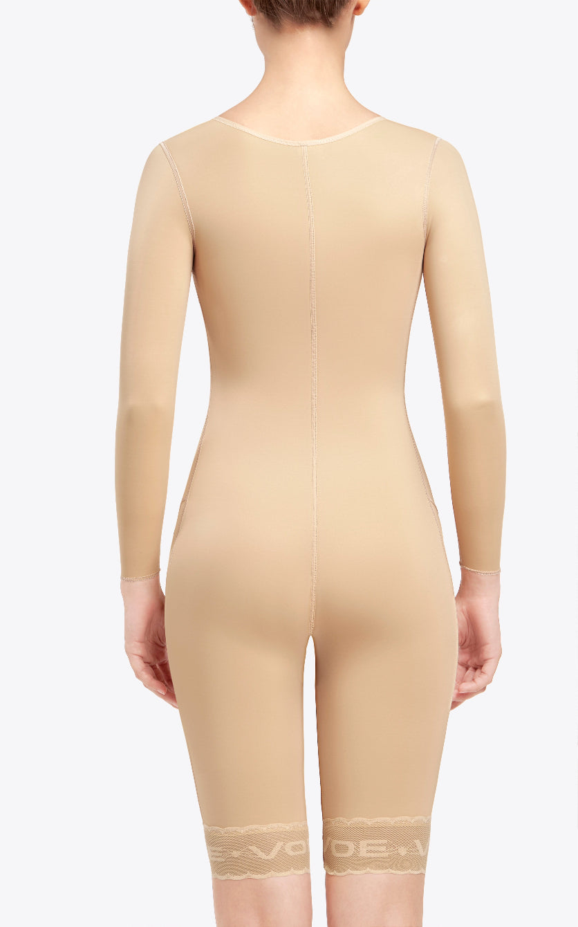 Body Completo Por Encima de Rodilla beige espalda VOE