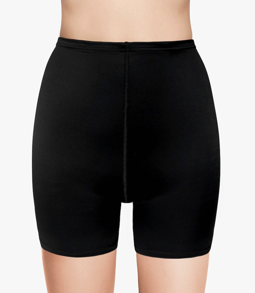 Shorts de compresión médica negros para uso postquirúrgico y diario, cómodos y ajustados