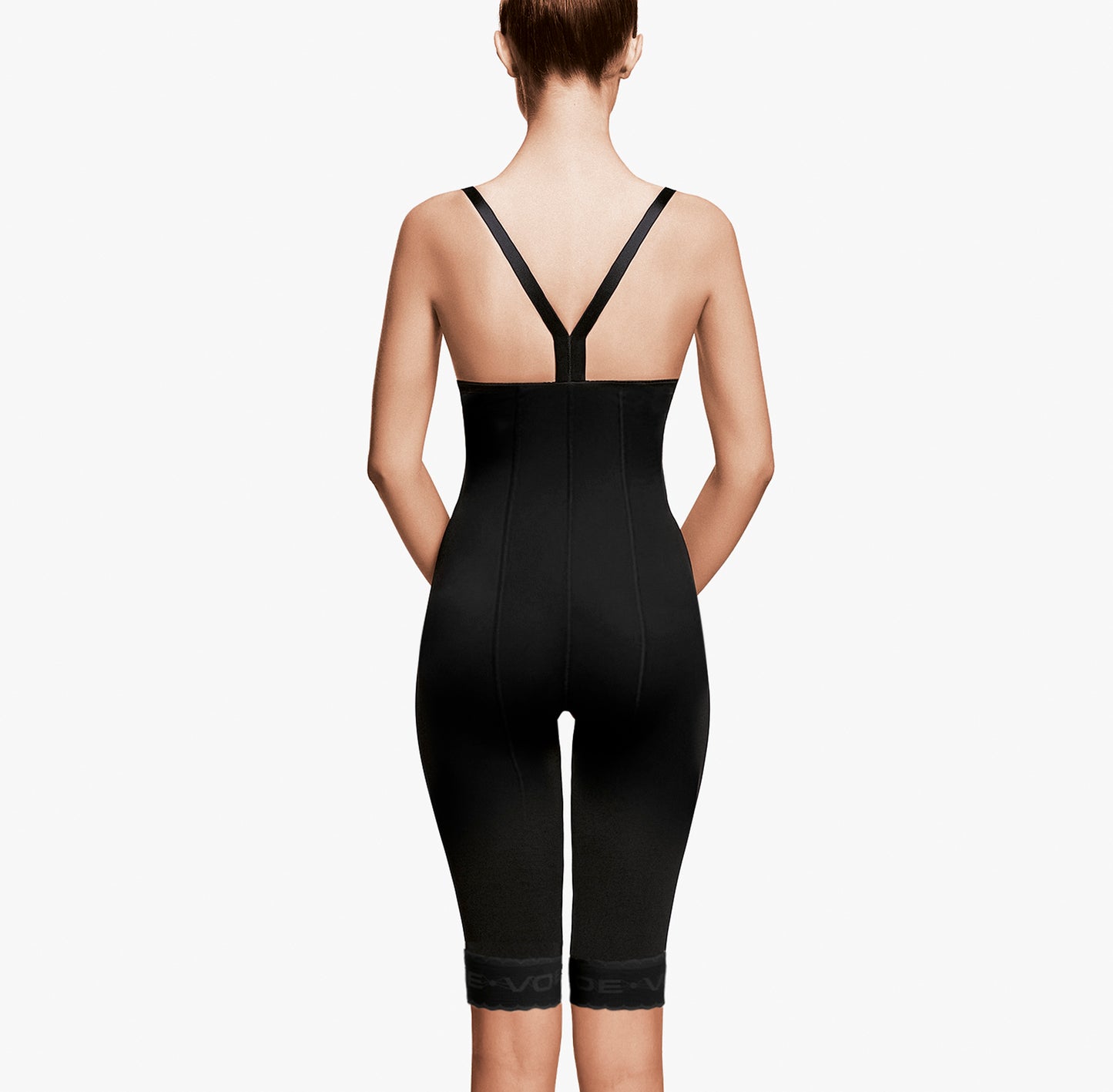 Faja abdominal debajo rodillas NEGRA ESPALDA VOE