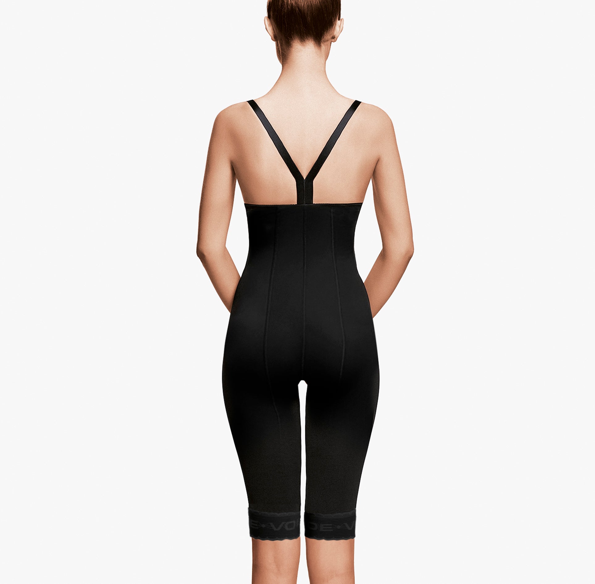 Faja abdominal debajo rodillas NEGRA ESPALDA VOE
