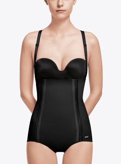 Faja abdominal negra con corchetes laterales VOE