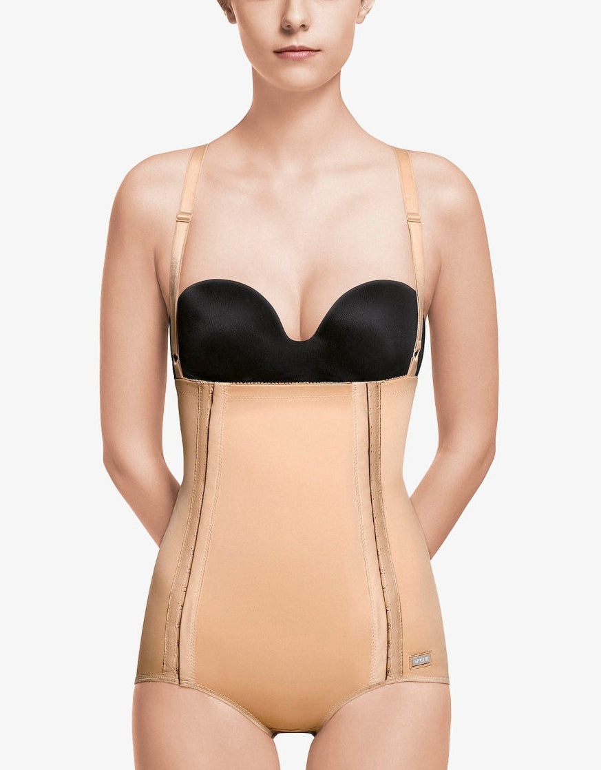 Faja abdominal beige con corchetes laterales VOE
