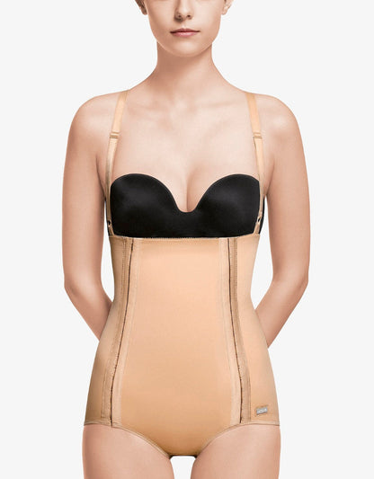 Faja abdominal beige con corchetes laterales VOE