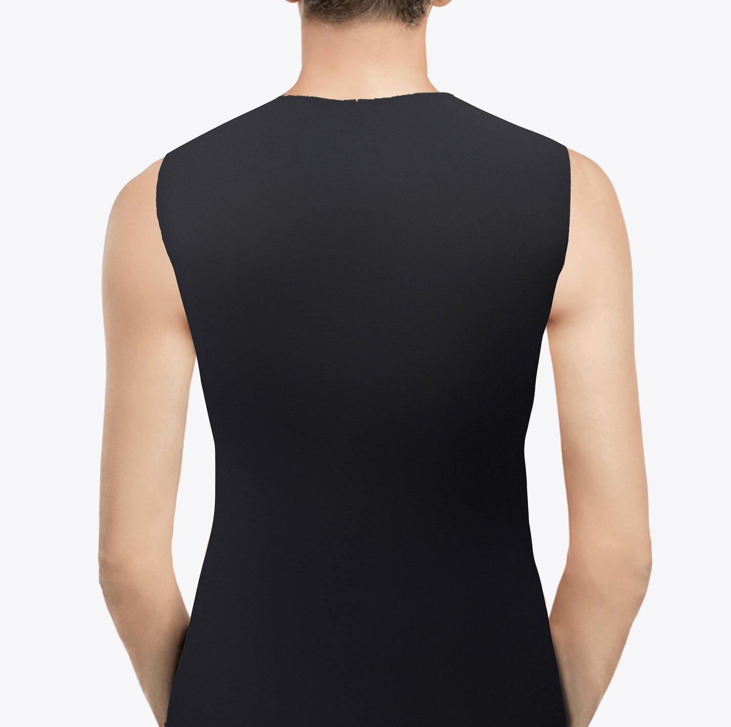 Camiseta de compresión médica sin mangas para hombre, diseño ajustado y cómodo postquirúrgico