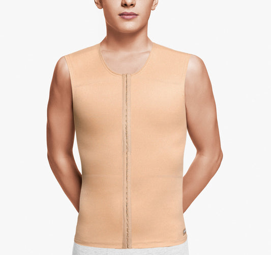 Prenda de compresión médica sin mangas, ideal para uso diario y postquirúrgico, cómoda y segura.