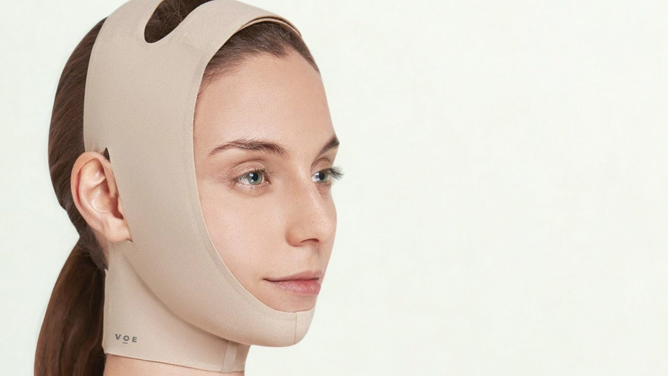 Mentonera sin costuras postquirúrgica  para lifting facial