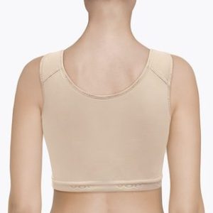 Top de compresión médica postquirúrgica beige, cómodo y ajustado para uso diario
